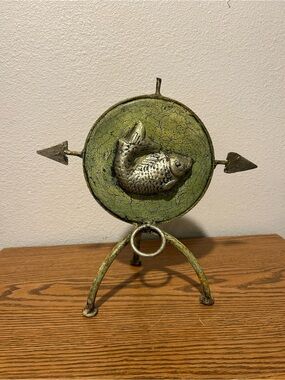 Decorative Green Koi Accent Fish Sculpture - Home Art